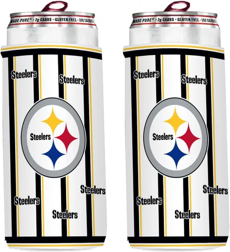 Vista 17 de Paquete de 2 soportes para latas de fútbol de 12 onzas, delgado y delgado, aislador de bebidas Huggie Cooler Coozies (Arizona (cardenales))