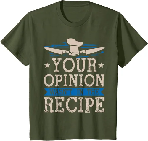 Vista 10 de Cooking Your Opinion Wasnot In The Recipe Chef Cook Baker - Camiseta, Negro, S