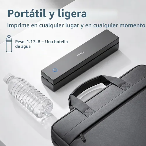 Vista 4 de HPRT Impresora térmica portátil sin tinta inalámbrica para viajes,MT620 Pro Negro