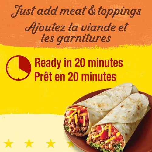Vista 6 de Old El Paso Kit de cena de burrito, 510 g/18 oz {Importado de Canadá}