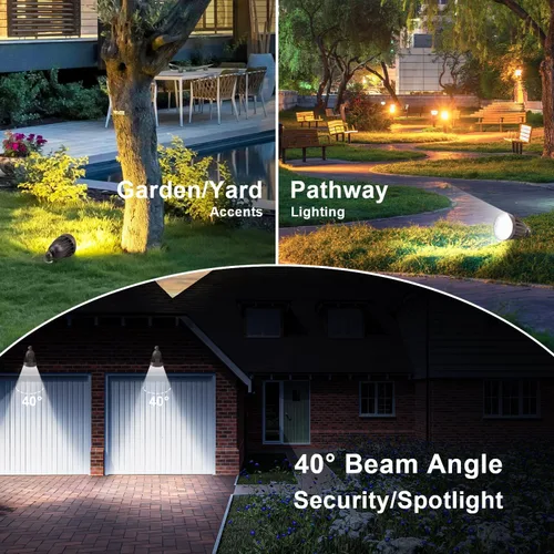 Vista 7 de LED Bullet Spotlight 25W/20W/13W & 3CCT Selectable Landscape Flood Light