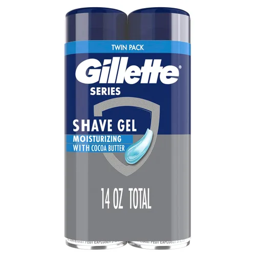 Vista 10 de Gillette Gel de afeitado hidratante Series 3X, 6 unidades, 7 onzas cada uno, lubricación para proteger contra la irritación, azul-blanco, 7 onzas