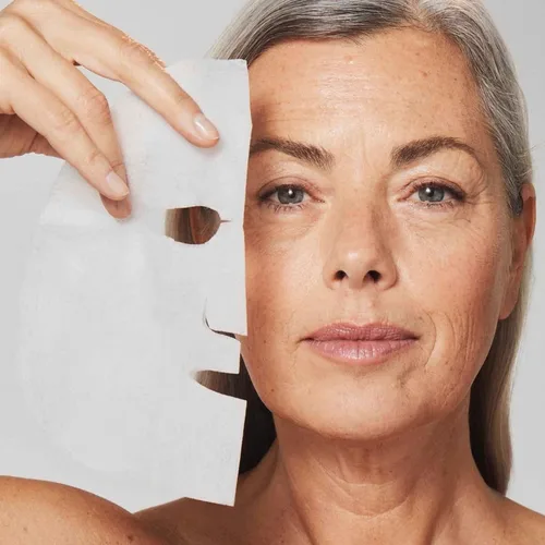 Vista 2 de CHROMAT Tratamiento de hojas – Paquete de 4 mascarillas – Mascarilla facial y de ojos con péptido de croma, Fucoreverse, Tens'Up y Lyocell