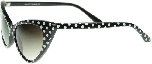 Vista 3 de zeroUV - Women's Retro Polka Dot Oversize Cat Eye Sunglasses 54mm