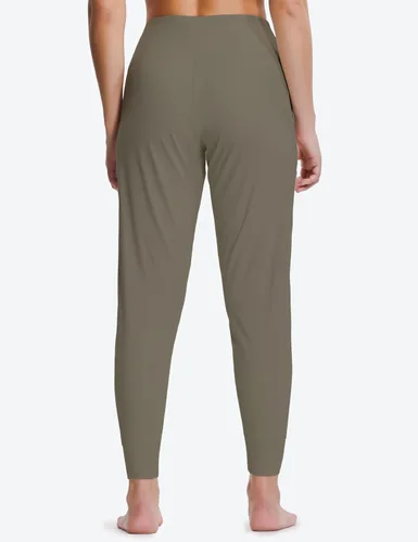Vista 3 de Dragon Fit - Pantalones deportivos para mujer, con bolsillos, cónicos, de tiro alto, para yoga, entrenar, descansar
