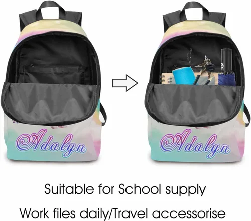 Vista 195 de Texto personalizado Elefante desgaste gafas mochila mochila mochila casual Daypack bolsa para mamá niñas, color86-4, Mochilas Daypack