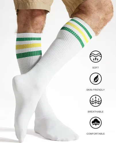 Vista 2 de Joulli Calcetines blancos hasta la rodilla 1-3 pares