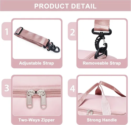 Vista 252 de Pequeña bolsa de gimnasio para mujer, bolsa de viaje con compartimento para zapatos