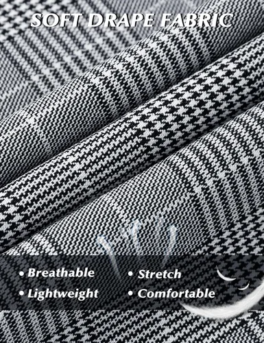 Vista 5 de Tapata Pantalones de pierna ancha para mujer, pantalones de vestir de cintura alta, casuales, elásticos, bolsillos para el trabajo y negocios