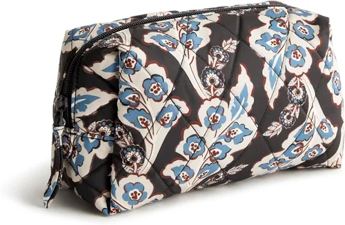 Vista 10 de Vera Bradley Organizador de Maquillaje para Mujer, de Twill de Alto Rendimiento, Mediano, Negro, Tamaño único