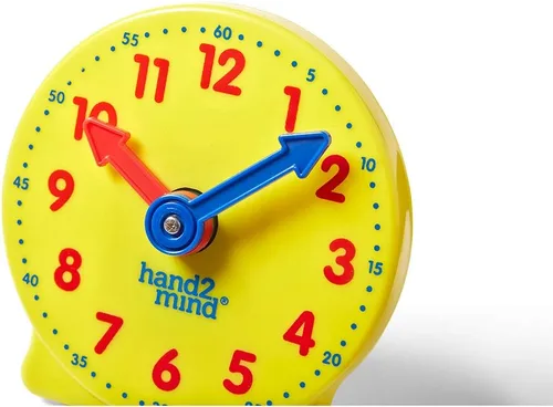 Vista 7 de hand2mind Mini Reloj de Plástico con Engranajes, Kit de Aprendizaje para el Aula, Reloj para Niños que Aprenden a Decir la Hora, Reloj de Práctica