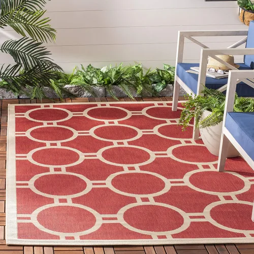 Vista 35 de SAFAVIEH Courtyard Collection CY6924 - Alfombra decorativa para interiores y exteriores, impermeable, fácil de limpiar, 2 pies 3 pulgadas x 6 pies 7