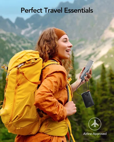 Vista 7 de VIYISI Cargador portátil de 20000mAh 30W de carga rápida, banco de energía con cables incorporados y pantalla LED, paquete de batería USB C