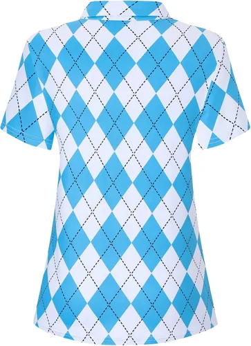 Vista 2 de Vidusou Polo de golf de manga corta para mujer, camisetas deportivas de entrenamiento