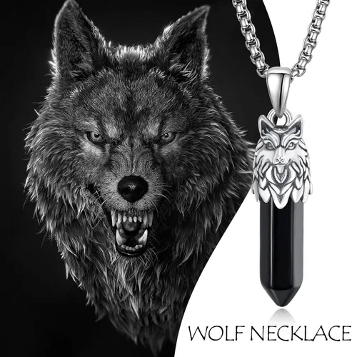 Vista 6 de Collar de cruz de serpiente vikingacruz de cráneo piratacabeza de lobo para hombres y mujeres, collar de plata de ley 925, colgante vikingo nórdico