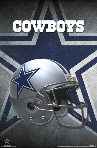 Vista 18 de Trends International NFL Dallas Cowboys - Póster de pared con casco 16, 14.725 x 22.375 pulgadas, versión enmarcada de madera de granero Versión