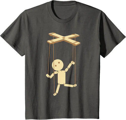 Vista 44 de Puppeteering - Camiseta de marionetas Ventrílocuo de tiriteros, Negro, S