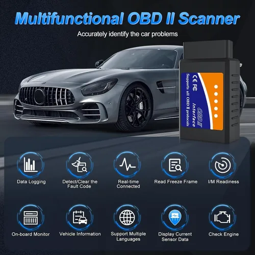 Vista 8 de Escáner Bluetooth OBD2 para iPhone, iOS, Android, Windows, lector de código de coche, herramienta de escaneo de diagnóstico automático mejorado