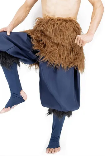 Vista 3 de WELLMILLER Inosuke - Conjunto completo de traje de disfraz de cosplay con delantal con máscara Inosuke para adultos, hombres y mujeres