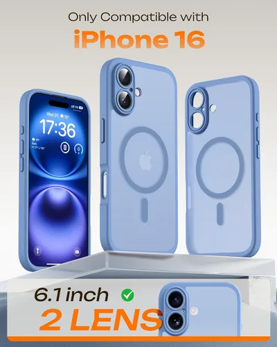 Vista 492 de TOCOL Funda para iPhone 11, compatible con Magsafe, protección completa de cámara, imanes integrados, protección contra caídas, funda translúcida