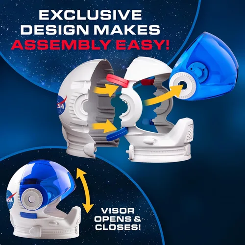 Vista 3 de Casco de astronauta de la NASA, accesorio de disfraz de Halloween