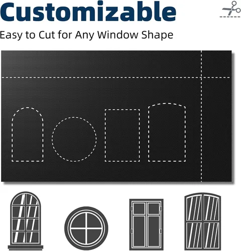 Vista 5 de NIGHTON Cortinas 100% opacas para dormitorio, persianas opacas sin taladrar con cinta de velcro mejorada, cortinas opacas portátiles para cubrir