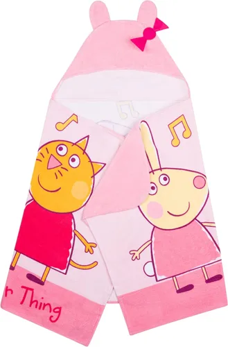 Vista 6 de Franco Peppa Pig - Toalla de rizo de algodón suave con capucha para niños, para baño/piscina/playa, 24 x 50 pulgadas, grande