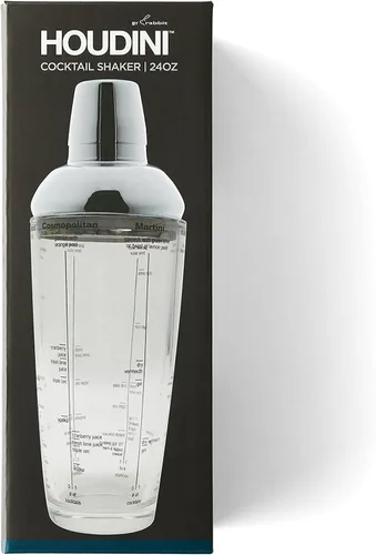 Vista 5 de Houdini - Coctelera de vidrio de 24 oz, incluye seis recetas