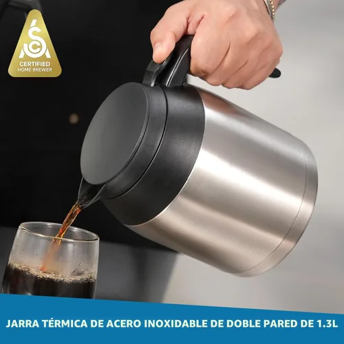 Vista 6 de Bonavita Cafetera de goteo de 8 tazas, vertido con un toque, preparación con pausa automática con jarra térmica de doble pared de acero inoxidable