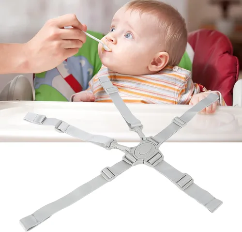 Vista 3 de Eujgoov Correas ajustables para silla de bebé, arnés de 5 puntos, correa de seguridad para cochecito, silla de bebé, universal, para silla de bebé