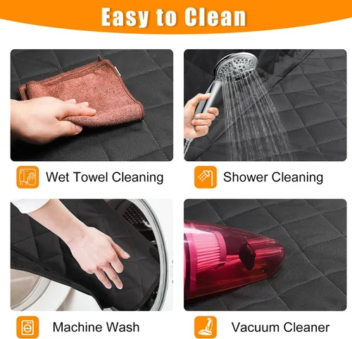 Vista 5 de Kytely Funda de asiento de coche para perro, tamaño XL, funda de asiento de perro resistente para asiento trasero, hamaca antideslizante 100%