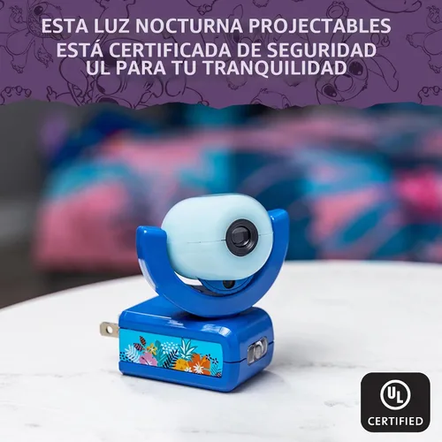 Vista 7 de Projectables Disney Lilo y Stitch - Luz nocturna LED para niños con proyector, enchufable, del atardecer al amanecer, certificada UL, ideal