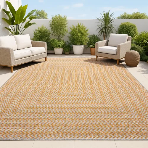 Vista 9 de JONATHAN Y Concentric Squares - Alfombra de pasillo para interiores y exteriores, 2 x 8 pies, color aguamarina/gris claro, cheurón, moderna