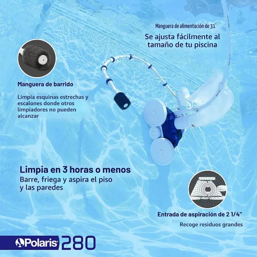 Vista 3 de Limpiador de Piscina Polaris Vac-sweep lateral de presión 280