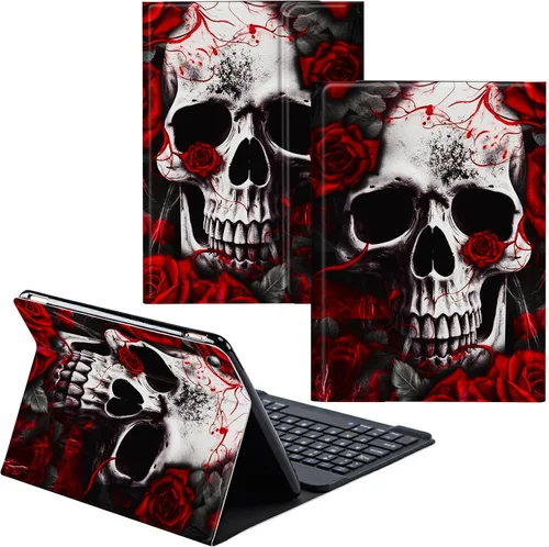 Vista 55 de Funda para Samsung Galaxy Tab S6 Lite 2022/2020 Teclado Inalámbrico Desmontable y Cubierta De Soporte De Cuero PU Funda Protectora Para Samsung