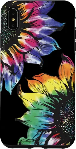 Vista 11 de Tie Dye Sunflower Phone Case Fun Colorful Retro Hippie Gift Case for iPhone 17