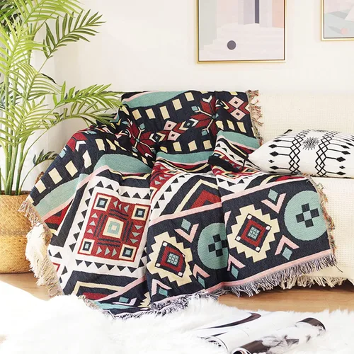 Vista 20 de Luxlovery Manta Aztec Boho Sherpa estilo navajo del suroeste, ligera y cálida, 35 x 59 pulgadas, color óxido de calabaza Aima