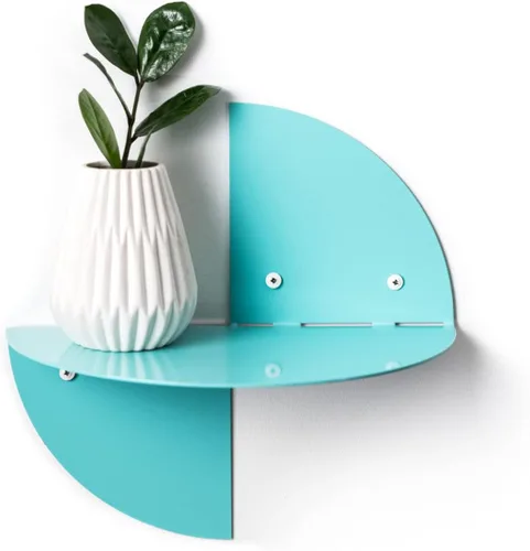 Vista 12 de EWART WOODS Pequeños estantes flotantes de acero de la pared, estante colorido colgante del cuarto de baño con el sistema fácil montado, muebles