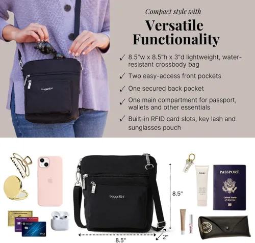 Vista 4 de Baggallini Bolso cruzado moderno con bolsillo para mujer