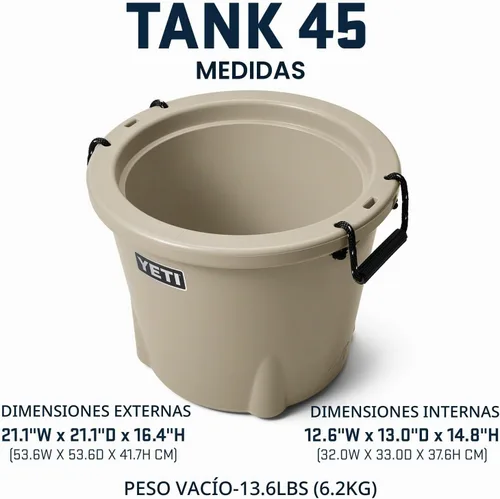 Vista 3 de YETI Enfriador de cubo de tanque