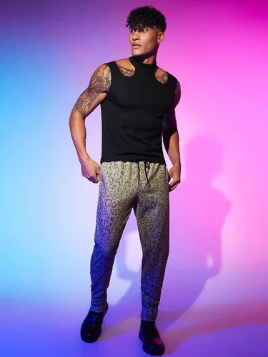 Vista 5 de GORGLITTER Camiseta sin mangas con cuello alto falso para hombre