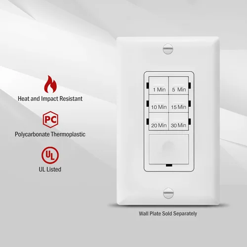 Vista 6 de Broan-NuTone PowerHeat - Extractor de baño, calentador, luz y temporizador de cuenta regresiva Enerlites