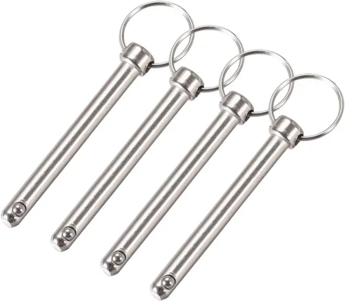 Vista 5 de uxcell Pin de liberación rápida 6mmX45mm Marine Hardware para barco Bimini Bisagra cubierta superior 4 piezas