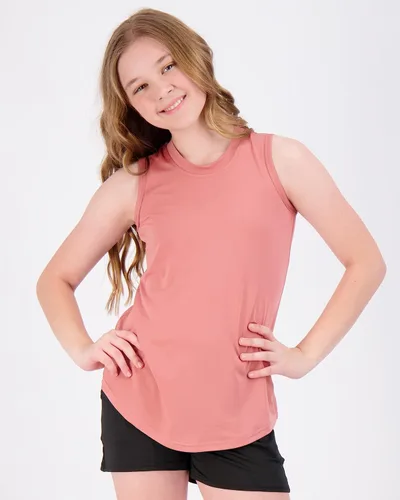 Vista 4 de Real Essentials Paquete de 4 Camiseta deportiva Dry-Fit Active para niñas, gimnasio, correr, entrenamiento, atlética, para niños, adolescentes