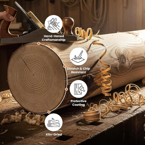 Vista 3 de Rush Creek Creations Rustic Log 6 - Estante de almacenamiento para taco de billar, multicolor, 26.5 pulgadas de largo x 8.6 pulgadas de ancho x