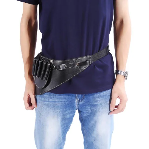 Vista 5 de Cinturón de fútbol de estilista, paquete de cintura, tijera, tijera, con cinturón, para peluquería, accesorios de baño, tijera, caso, herramientas