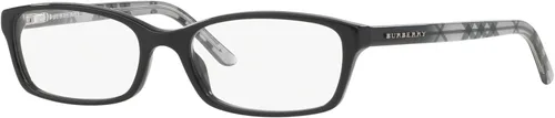 Vista 3 de BURBERRY BE 2073 3164 - Lentes rectangulares de plástico negro de 2.087in, Negro