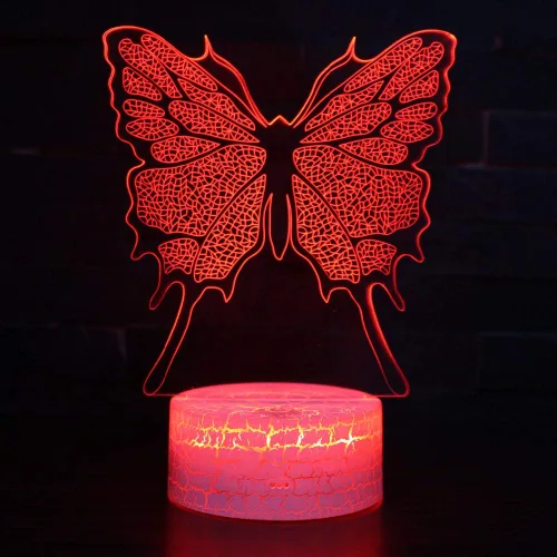 Vista 6 de 7 color cambiante noche lámpara 3D atmósfera luz 3D ilusión visual LED lámpara para niños juguete Navidad regalos cumpleaños