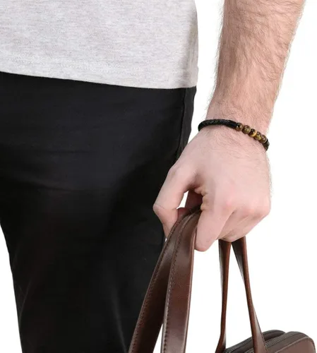 Vista 2 de Believe London - Pulsera de piedras preciosas para curación de chakras cristal de ansiedad piedra natural para hombres y mujeres alivio del estrés