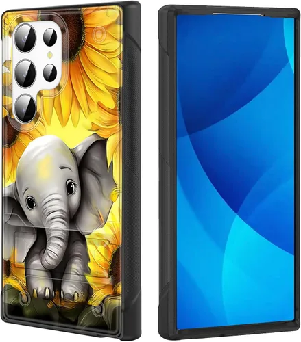 Vista 25 de Funda para Galaxy S25, de doble capa, resistente, a prueba de golpes, con soporte, funda protectora militar a prueba de caídas para Samsung Galaxy